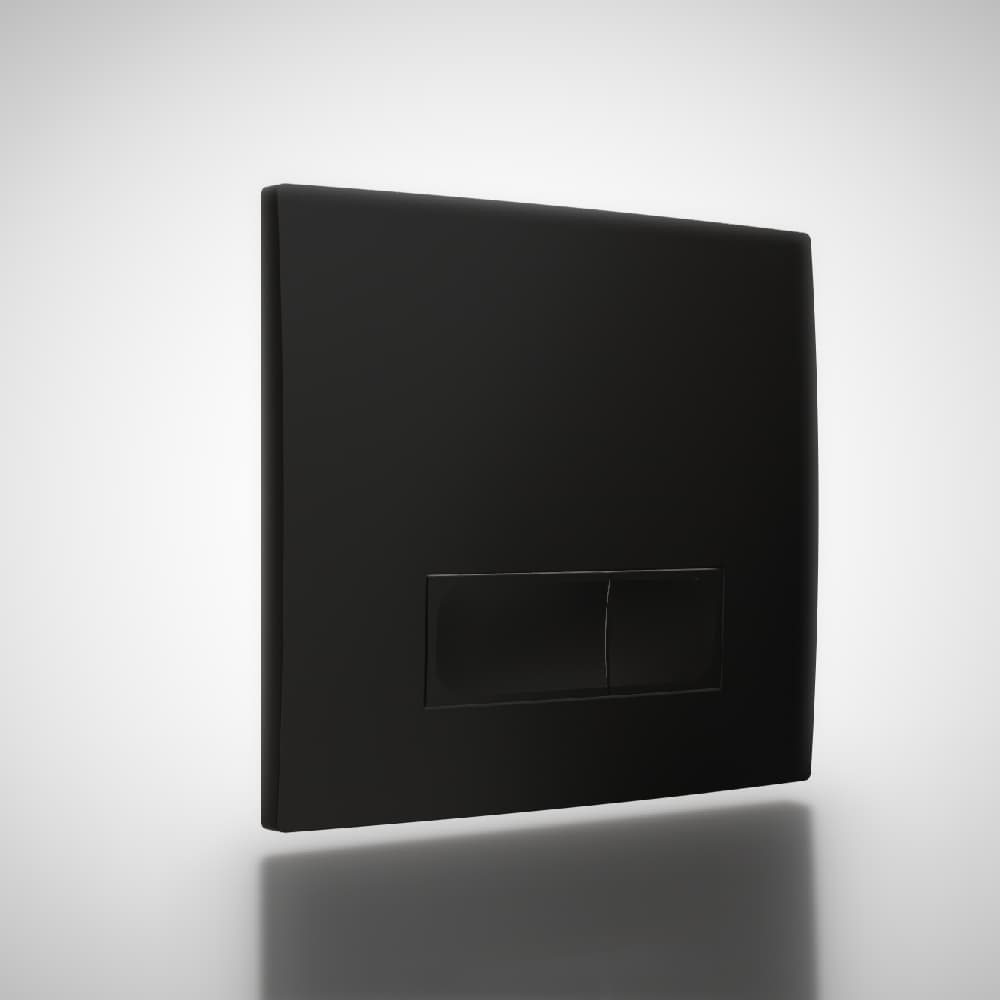 Dual Flush Plate - Square - Matte Black P04