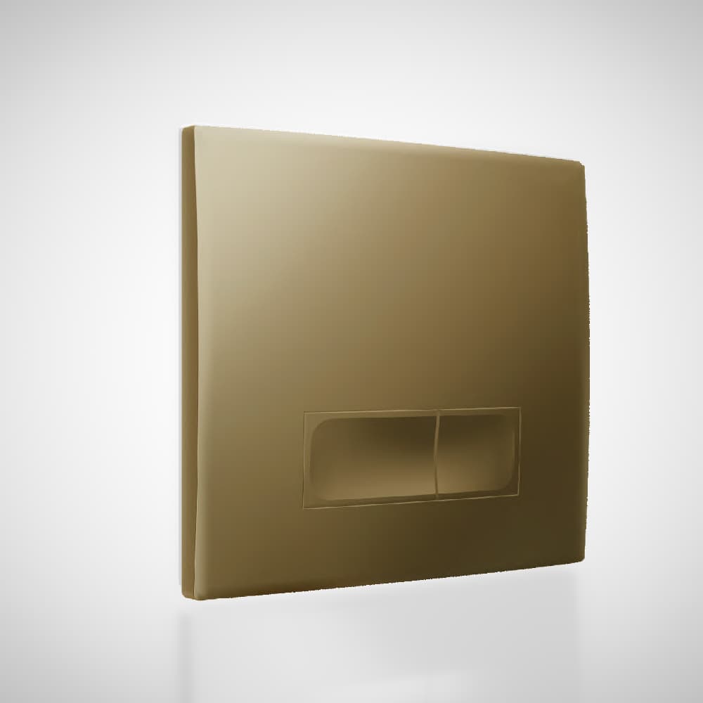 Dual Flush Plate - Square - Brushed Brass P04