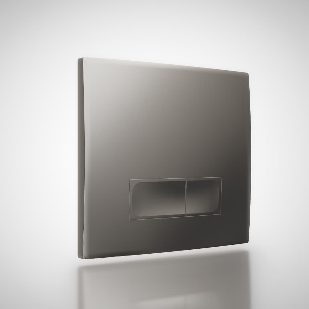 Dual Flush Plate - Square - Matte Chrome P04