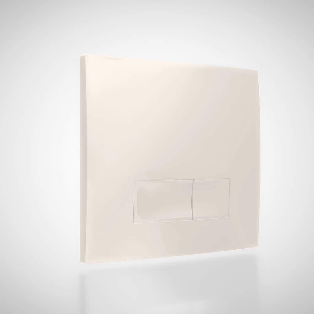 Dual Flush Plate - Square - Pearl White P04
