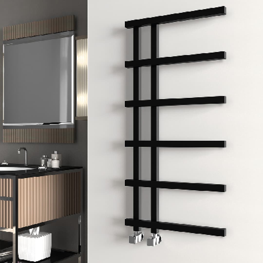 POTENZA Steel Designer Towel Warmer 500x1000 BLACK