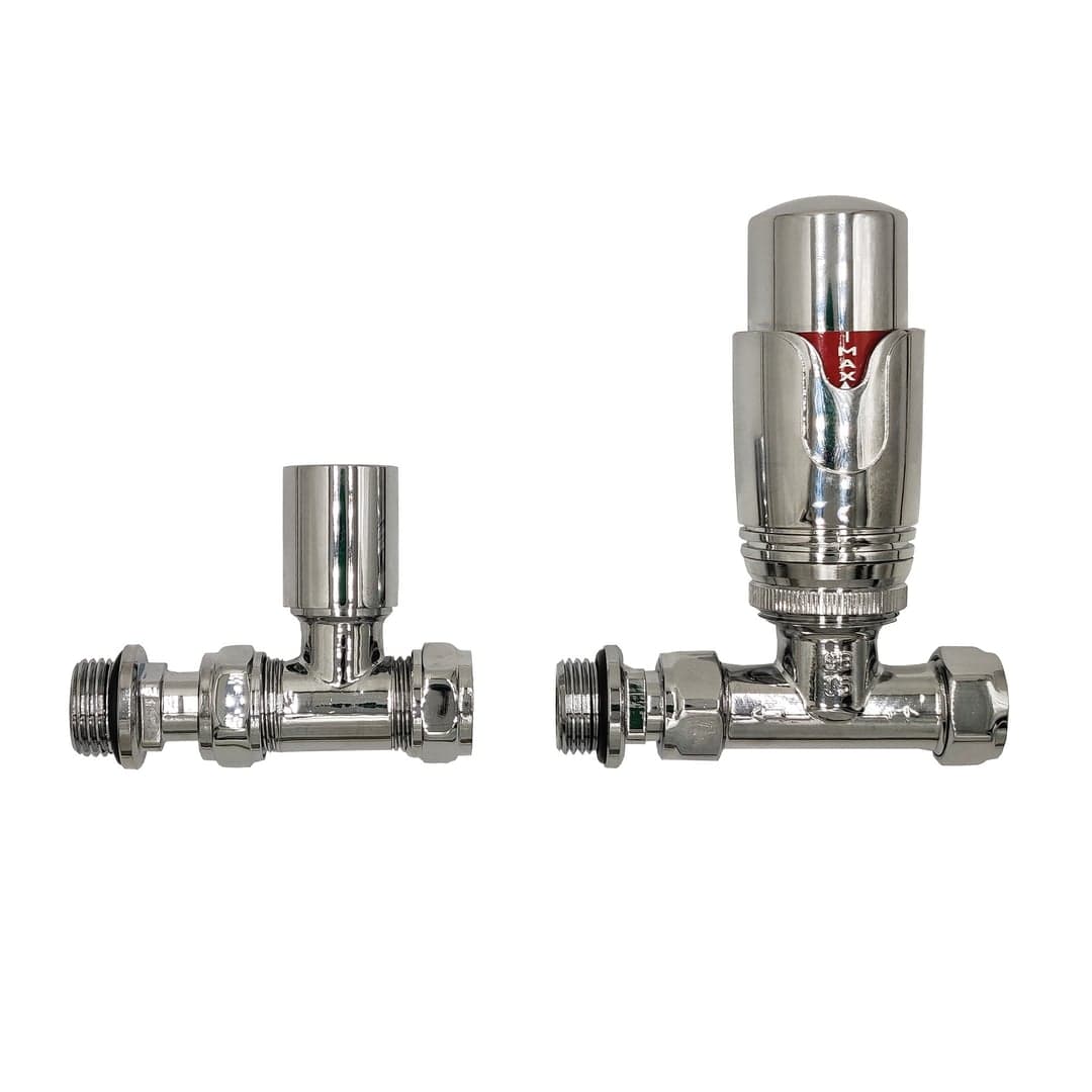 Thermostatic Radiator Valve (TRV) - Straight, Chrome