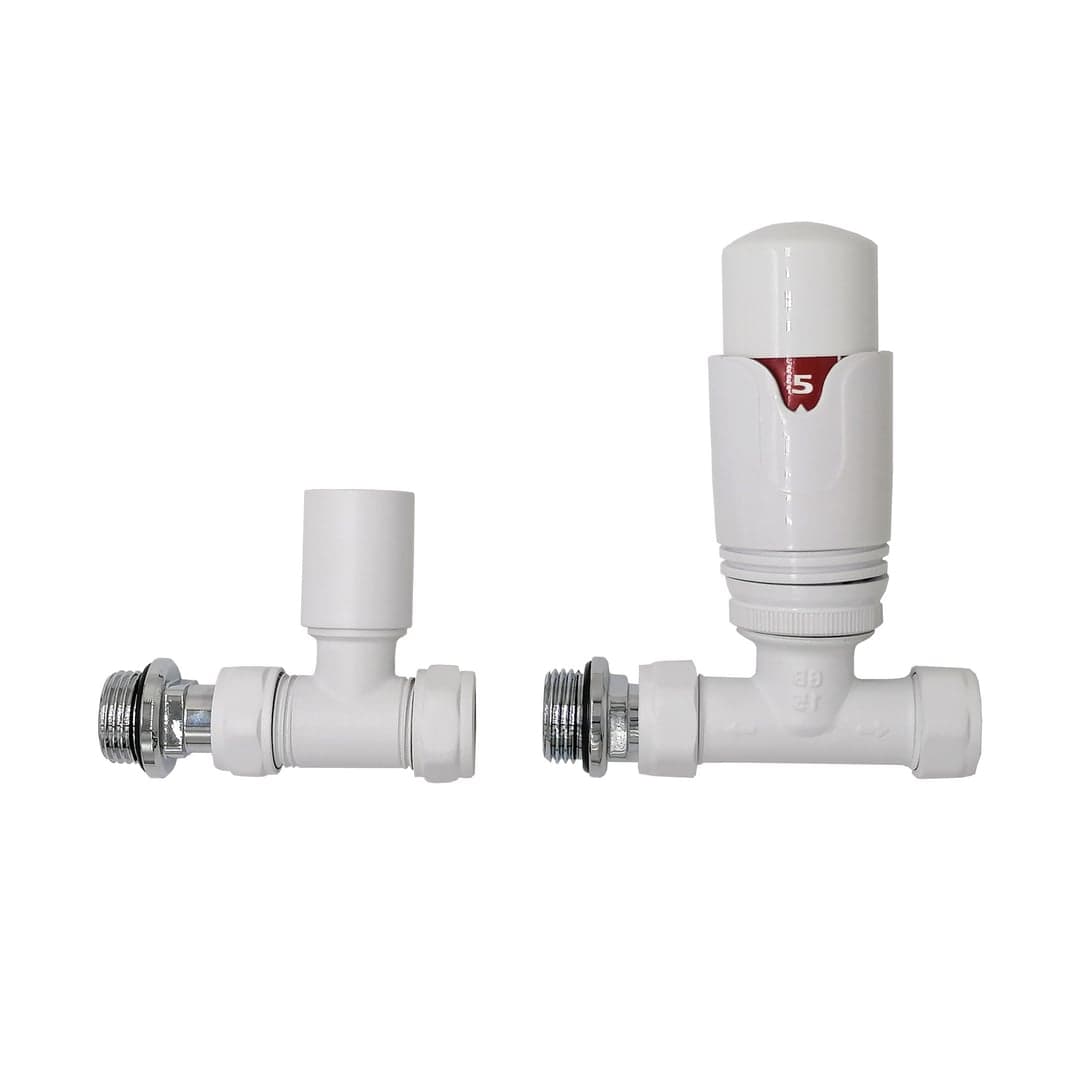 Thermostatic Radiator Valve (TRV) - Straight, White